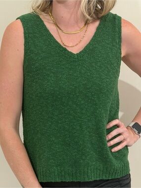 J. Crew Forest Green Knit Tank Top
